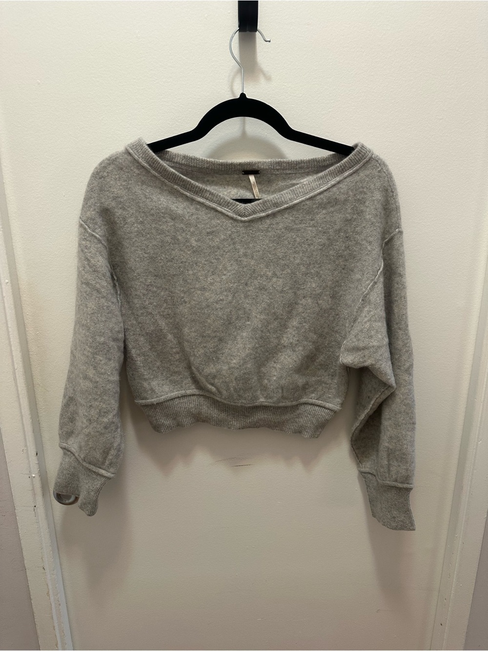 Free People Cashmere Crewneck Sweater Gray XS